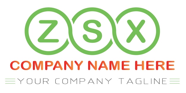Diseño de logotipo de letra ZSX
