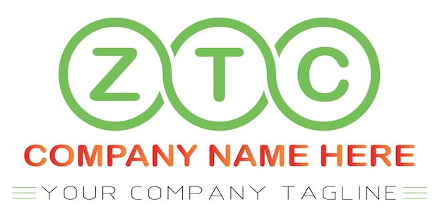 Diseño de logotipo de letra ZTC