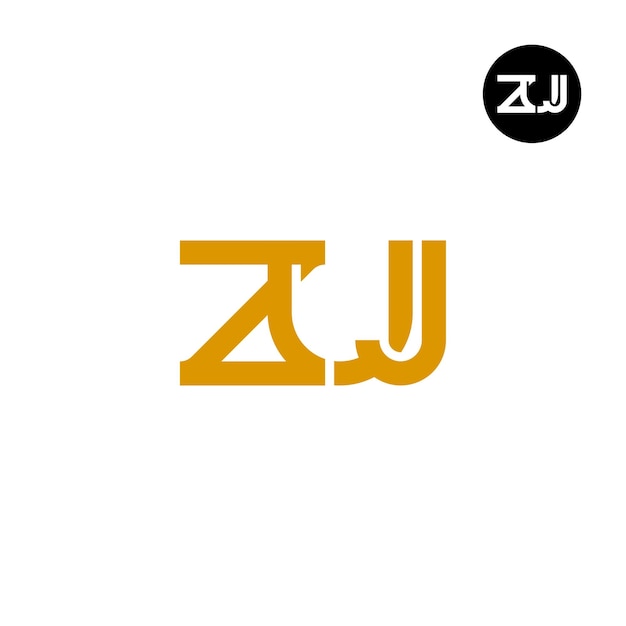 Diseño del logotipo de la letra ZUJ Monograma