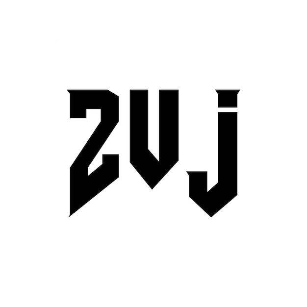 Diseño de logotipo de letra ZVJ para una empresa de tecnología Diseño del logotipo ZVJ combinación de colores blanco y negro ZVJ logotipo Vector ZVJ diseño ZVJ icono ZVJ alfabeto ZVJ tipografía diseño del logotipo