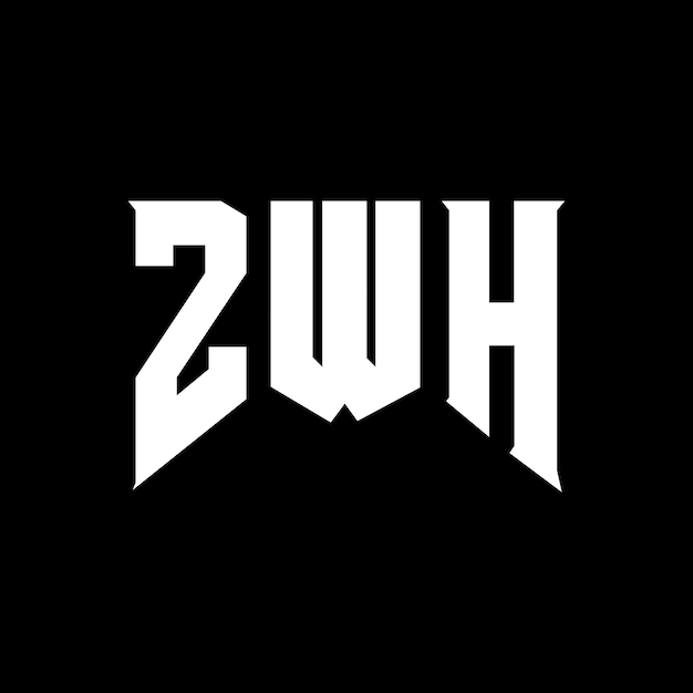 Diseño de logotipo de letra ZWH para una empresa de tecnología Diseño del logotipo ZWH combinación de colores blanco y negro ZWH logo ZWH vector ZWH diseño ZWH icono ZWH alfabeto ZWH tipografía diseño del logotipo