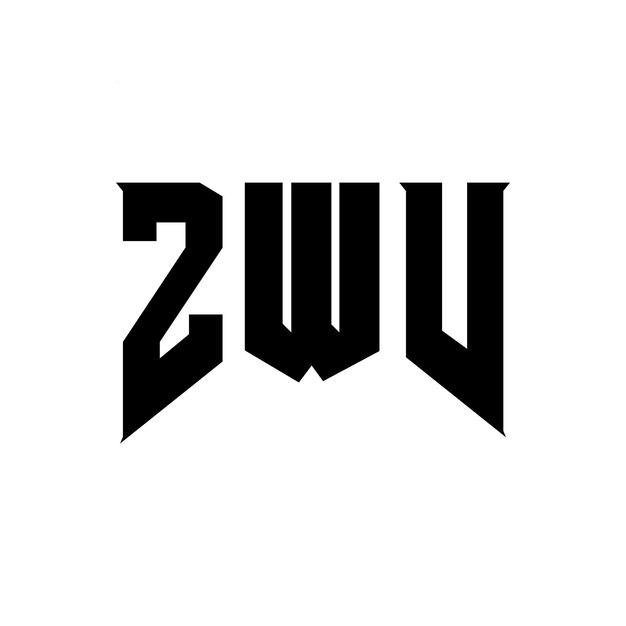 Diseño de logotipo de letra ZWV para una empresa de tecnología Diseño del logotipo ZWV combinación de colores blanco y negro ZWV diseño del logo ZWV vectorial ZWV icono ZWV alfabeto ZWV tipografía diseño del logotipo