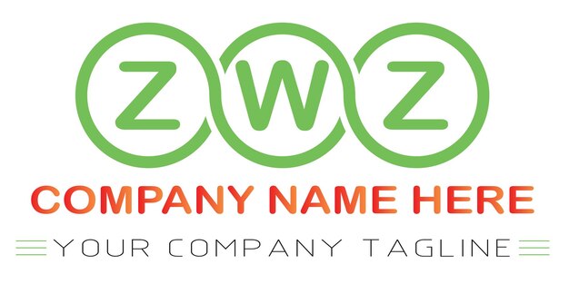 Diseño de logotipo de letra ZWZ