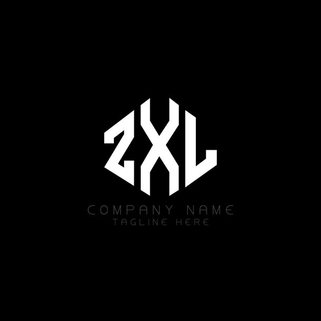 Diseño de logotipo de letra ZXL con forma de polígono ZXL polígono y forma de cubo diseño de logotipo ZXL hexágono patrón de logotipo vectorial colores blanco y negro ZXL monograma de negocios y logotipo de bienes raíces