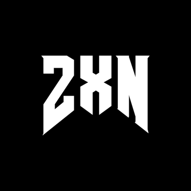 Diseño de logotipo de letra ZXN para una empresa de tecnología Diseño del logotipo ZXN combinación de colores blanco y negro ZXN logo ZXN vector ZXN diseño ZXN icono ZXN alfabeto ZXN tipografía diseño del logotipo