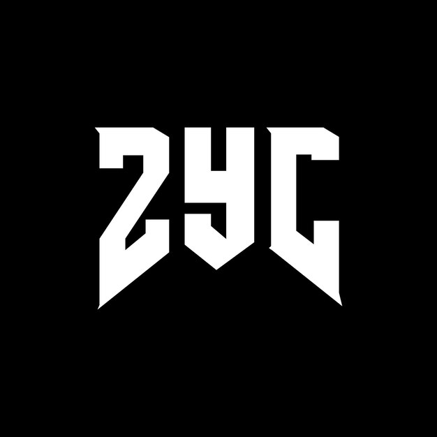 Diseño de logotipo de letra ZYC para una empresa de tecnología Diseño del logotipo ZYC combinación de colores blanco y negro ZYC logotipo Vector ZYC diseño ZYC icono ZYC alfabeto ZYC tipografía diseño del logotipo