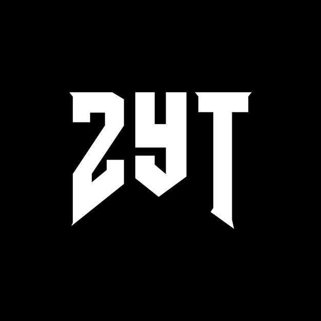 Diseño de logotipo de letra ZYT para una empresa de tecnología Diseño del logotipo ZYT combinación de colores blanco y negro ZYT logotipo Vector ZYT diseño ZYT icono ZYT alfabeto ZYT tipografía diseño del logotipo