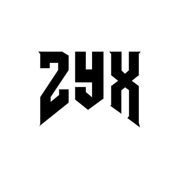 Diseño de logotipo de letra ZYX para una empresa de tecnología Diseño del logotipo ZYX combinación de colores blanco y negro ZYX logo ZYX vector ZYX diseño ZYX icono ZYX alfabeto ZYX tipografía diseño del logotipo