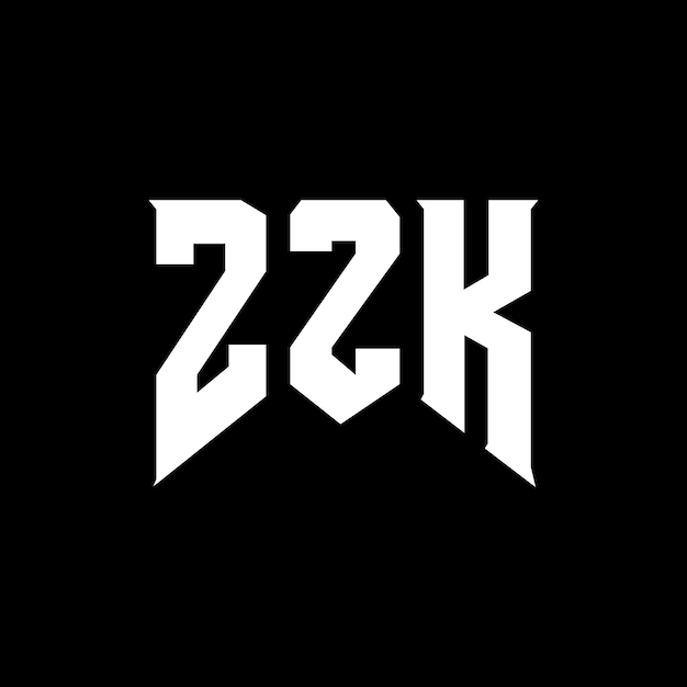 Diseño de logotipo de la letra ZZK para una empresa de tecnología Diseño del logotipo ZZK combinación de colores blanco y negro ZZK logo ZZK vector ZZK diseño Icono ZZK alfabeto ZZK tipografía diseño del logotipo