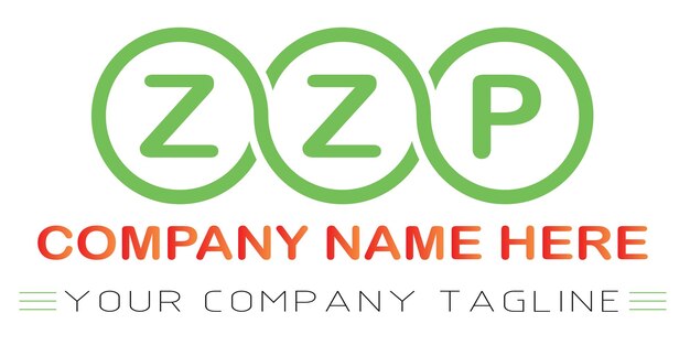 Diseño de logotipo de letra ZZP