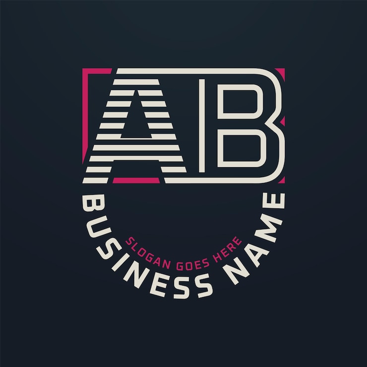 Vector diseño del logotipo de las letras ab premium ab diseño del logotipo de las empresas modernas