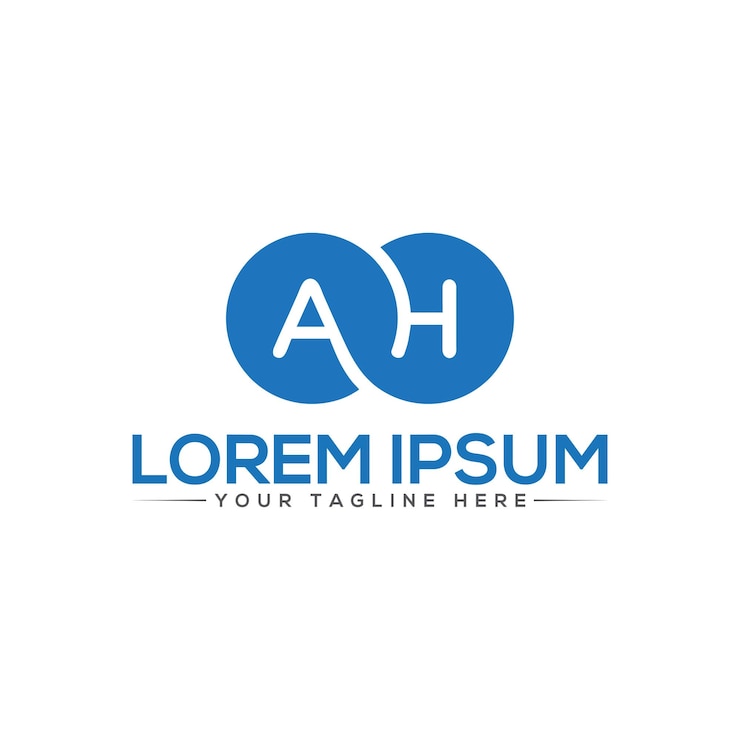 Vector diseño de logotipo de letras ah creativo y profesional diseño de logotipo de letras ah ha