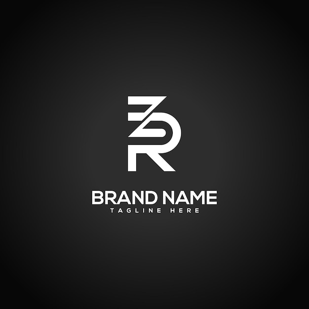 Diseño del logotipo de las letras del alfabeto RZZR Símbolo vectorial inicial