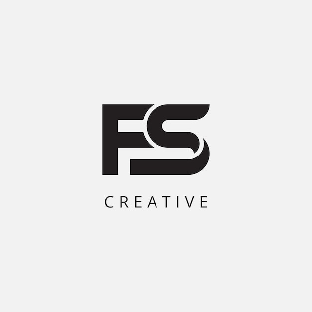 Diseño del logotipo de las letras del alfabeto SF Símbolo vectorial inicial