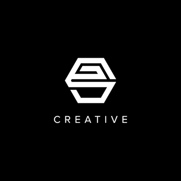 Diseño del logotipo de las letras del alfabeto SG Símbolo vectorial inicial