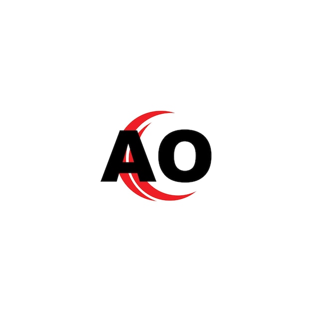 Diseño del logotipo de las letras AO plantilla vectorial del logotipo del monograma de negocios y bienes raíces AO