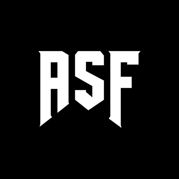 Diseño de logotipo de letras ASF para una empresa de tecnología Diseño de Logotipo ASF combinación de colores blanco y negro ASF logotipo ASF vector ASF diseño ASF icono ASF alfabeto ASF tipografía diseño de logotipo