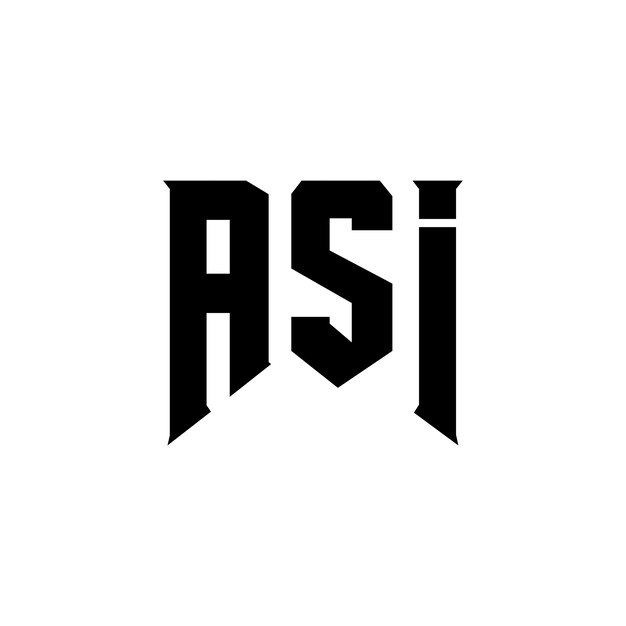 Diseño de logotipo de letras ASI para una empresa de tecnología Diseño de logos ASI combinación de colores blanco y negro Diseño de Logotipo ASI Vector Diseño de Logos Diseño de Iconos ASI Alfabeto ASI Tipografía