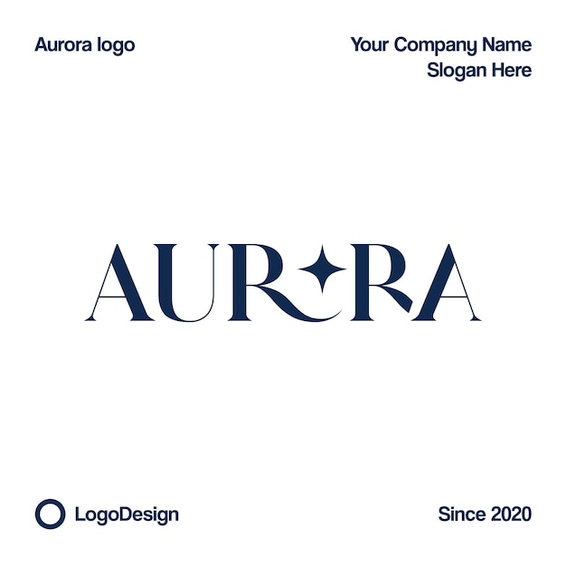 Diseño de logotipo de letras aurora para su negocio