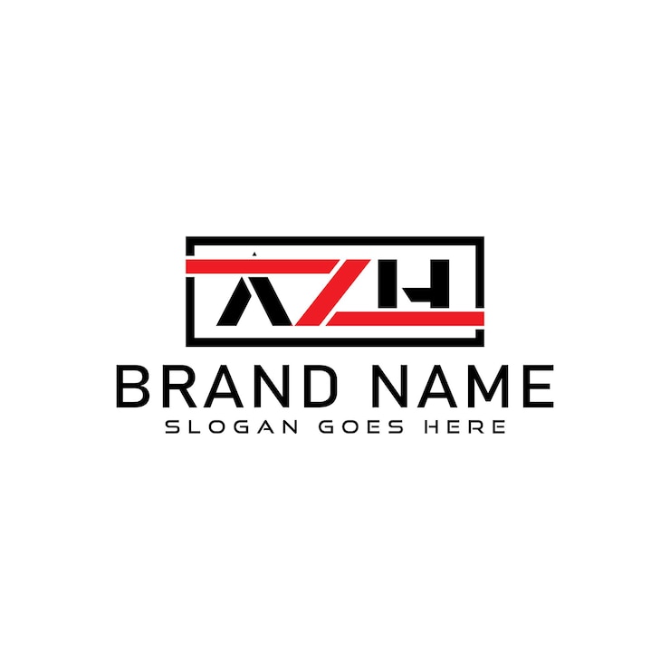 Vector diseño del logotipo de las letras de azh modelo vectorial del logotipo del monograma de negocios y bienes raíces de azh