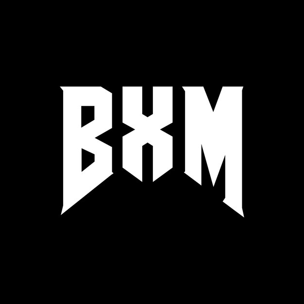 Diseño de logotipo de letras BXM para una empresa de tecnología Diseño de logos BXM combinación de colores blanco y negro Logotipo BXM Vector BXM Diseño de icono BXM Alfabeto BXM Tipografía diseño de logotipo