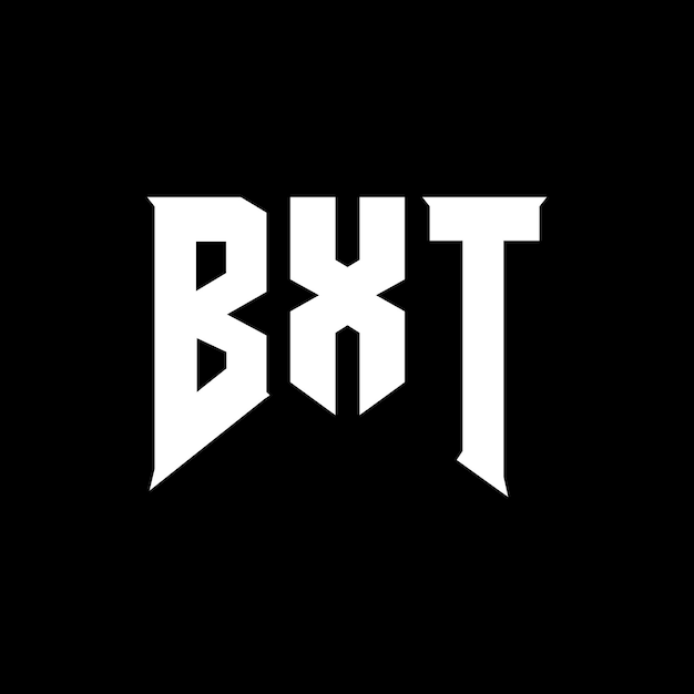 Diseño de logotipo de letras BXT para una empresa de tecnología Diseño de logos BXT combinación de colores blanco y negro Logotipo BXT Vector BXT Diseño de icono BXT Alfabeto BXT Tipo de diseño de logotipo