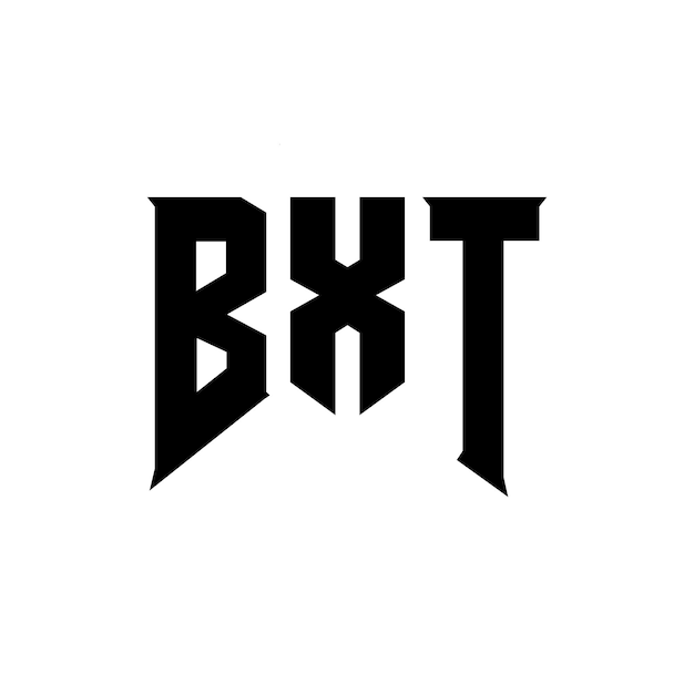 Diseño de logotipo de letras BXT para una empresa de tecnología Diseño de logos BXT combinación de colores blanco y negro Logotipo BXT Vector BXT Diseño de icono BXT Alfabeto BXT Tipo de diseño de logotipo