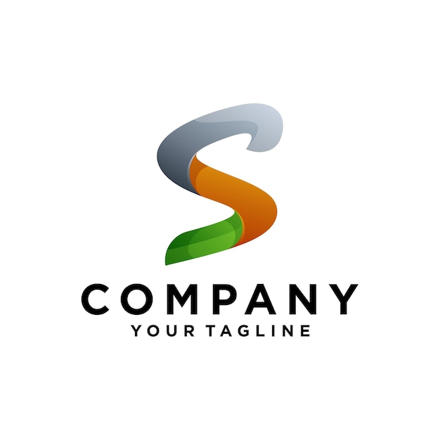 Diseño del logotipo de las letras coloridas