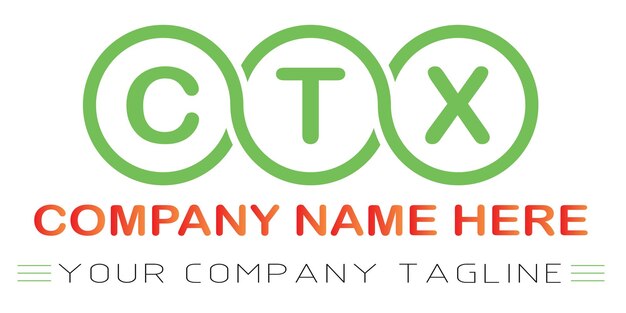 Diseño del logotipo de las letras CTX