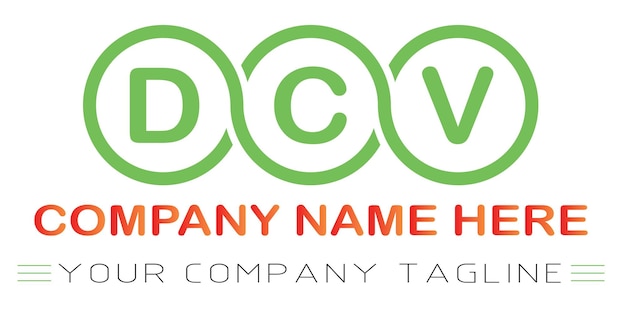 Diseño del logotipo de las letras DCV