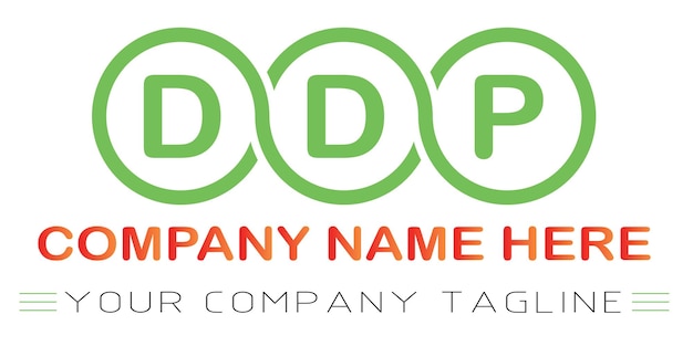 Diseño del logotipo de las letras de DDP