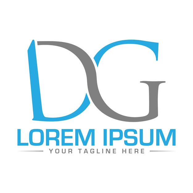 Diseño del logotipo de las letras de la DG