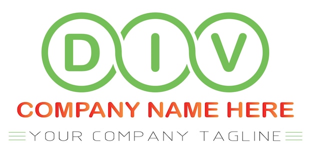 Diseño del logotipo de las letras DIV