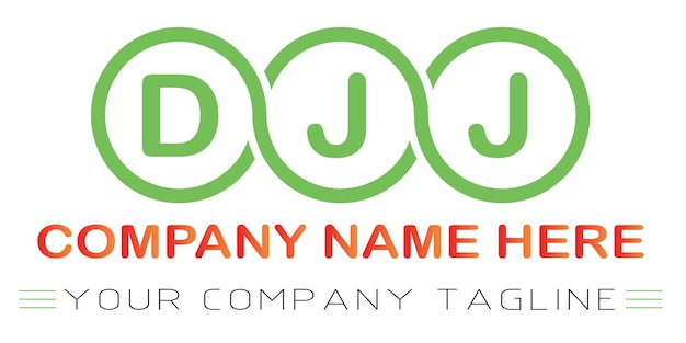 Diseño del logotipo de las letras de DJJ