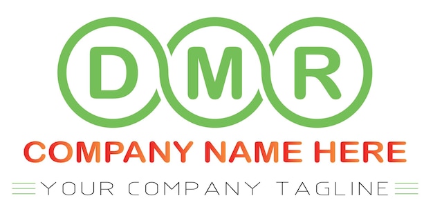 Diseño del logotipo de las letras DMR
