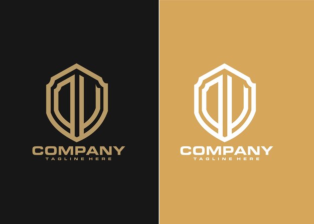 Vector diseño de logotipo de letras du corporativo único y moderno