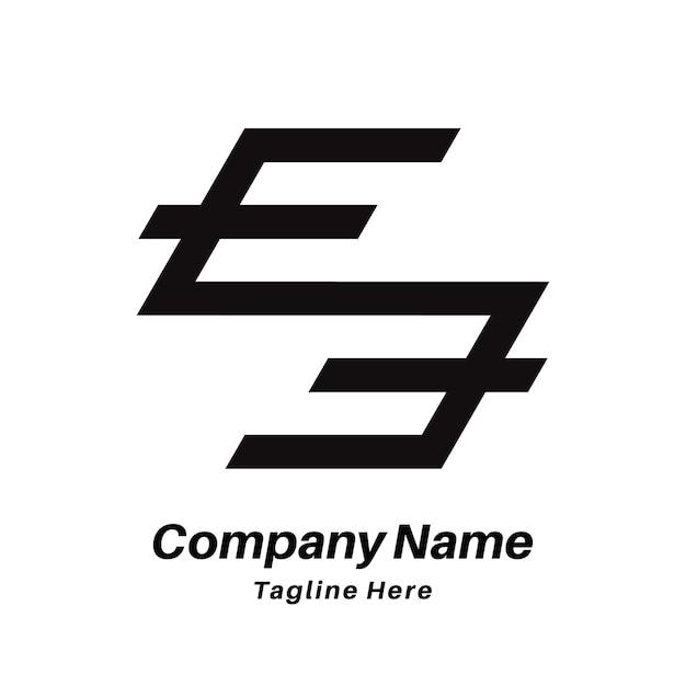 Diseño del logotipo de las letras E y E