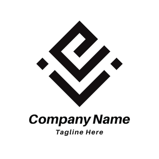 Diseño del logotipo de las letras E y V