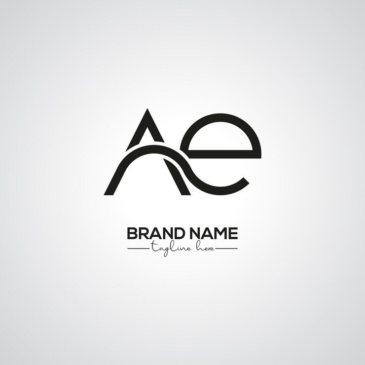 Vector diseño del logotipo de las letras ea mínimas para la marca corporativa