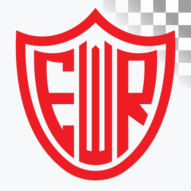 Diseño del logotipo de las letras EWR