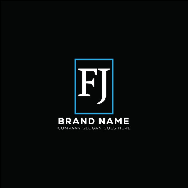 Diseño del logotipo de las letras de FJ plantilla vectorial del logotipo del monograma de negocios y bienes raíces de FJ