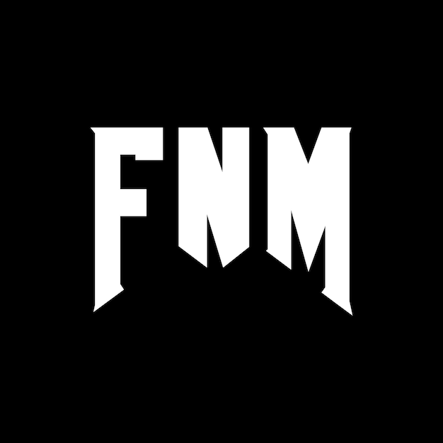 Diseño de logotipo de letras FNM para una empresa de tecnología Diseño de logos FNM combinación de colores blanco y negro FNM logotipo FNM vector FNM diseño FNM icono FNM alfabeto FNM tipografía diseño de logotipo