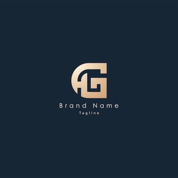 Diseño de logotipo de letras GH vectoriales
