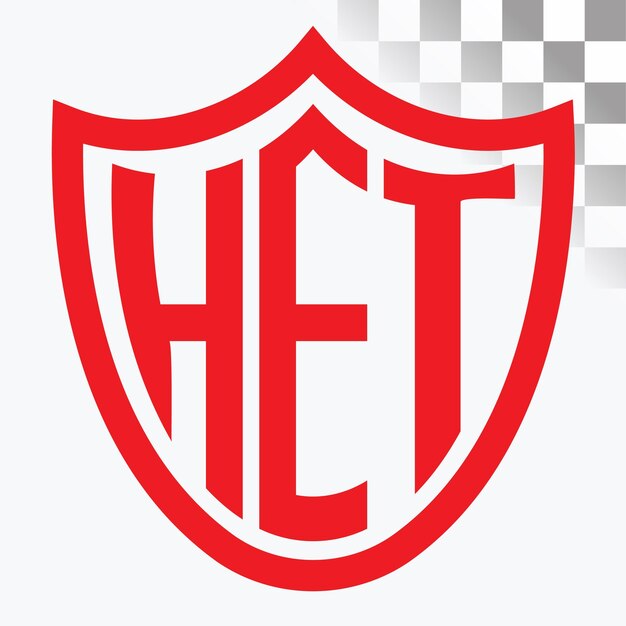 Diseño del logotipo de las letras HET