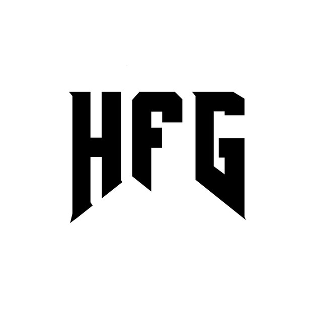 Diseño de logotipo de letras HFG para una empresa de tecnología Diseño de logos HFG combinación de colores blanco y negro Logotipo HFG vector diseño HFG icono HFG alfabeto HFG tipografía diseño de logotipo