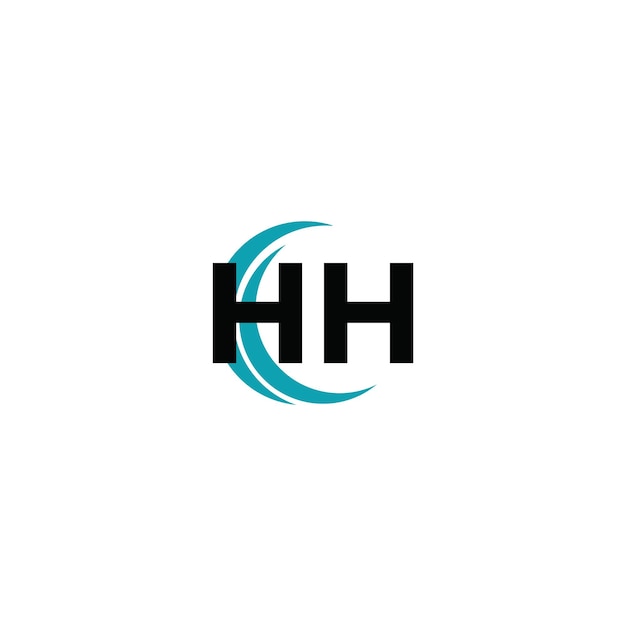 Diseño del logotipo de las letras HH Modelo vectorial del logotipo del monograma de negocios y bienes raíces HH