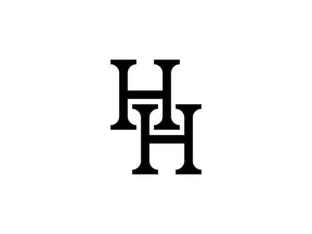 Diseño del logotipo de las letras HH monograma