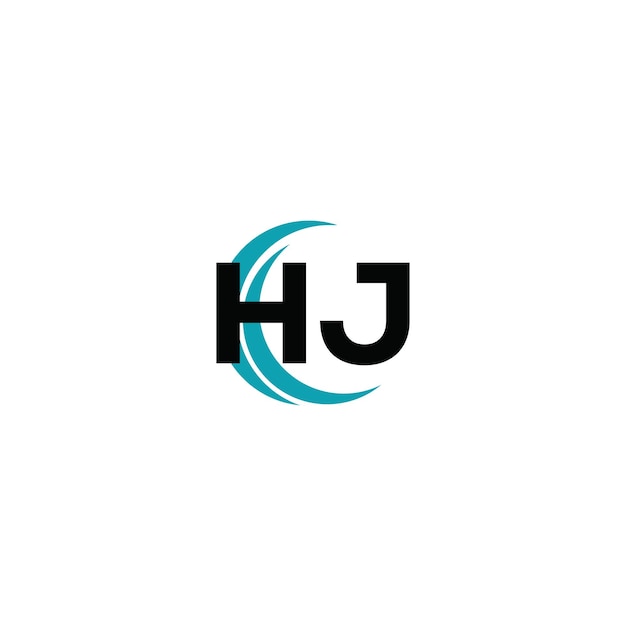 Diseño del logotipo de las letras de HJ plantilla vectorial del logotipo del monograma de negocios y bienes raíces de HJ