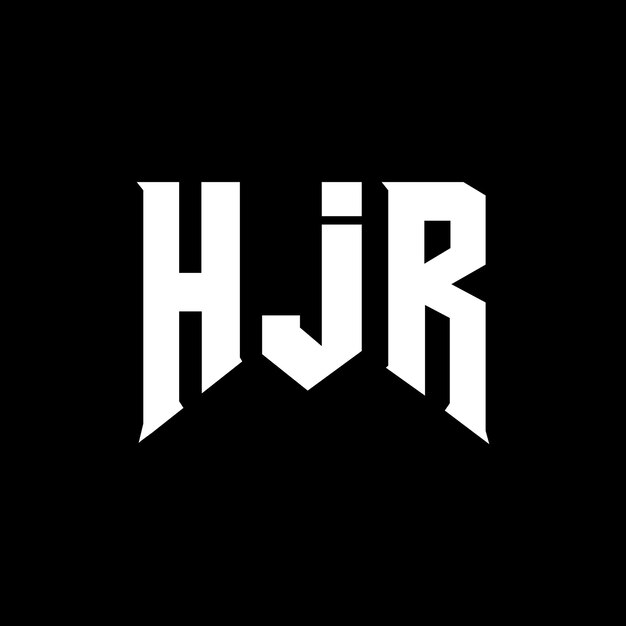 Diseño de logotipo de letras HJR para una empresa de tecnología Diseño de logos HJR combinación de colores blanco y negro Logotipo HJR vector HJR diseño Icono HJR alfabeto HJR tipografía diseño de logotipo
