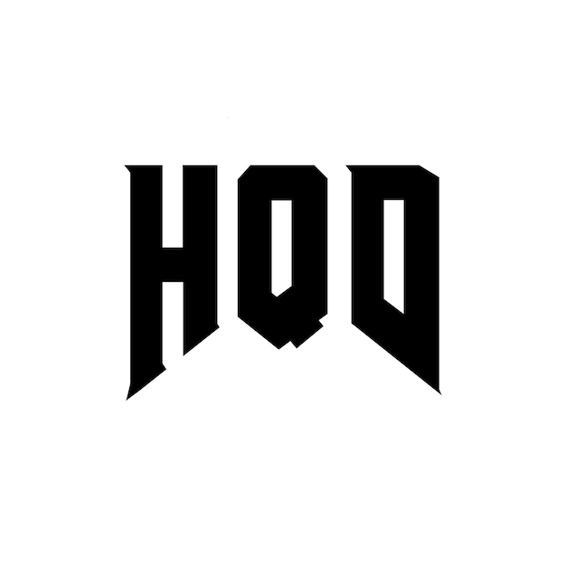 Diseño de logotipo de letras HQD para una empresa de tecnología Diseño de logos HQD combinación de colores blanco y negro Logotipo HQD vector diseño HQD icono HQD alfabeto diseño de logotipo tipografía HQD